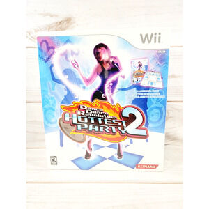 Wii Dance Revolution Hottest Party 2 Game & Controller Mat Nintendo- NEW